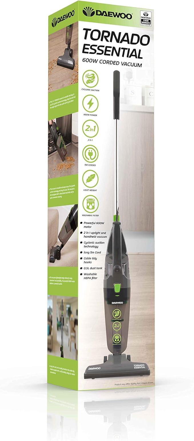 Handheld Vacuum Cleaner | 600 Watts Corded 2 in 1 | 0.5 L Dust Tank