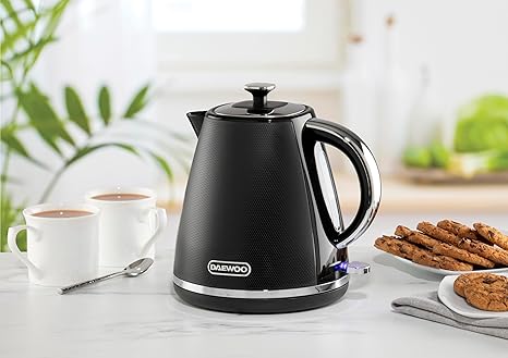 Kettle and Toaster Combo | Stainless Steel Pyramid | 1.7 Litre Kettle and 2 Slice Toaster | Black